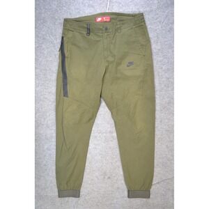 Nike Jogger Pants Mens 36x29 Olive Green Zip Pocket Elastic Cuff 823363-325